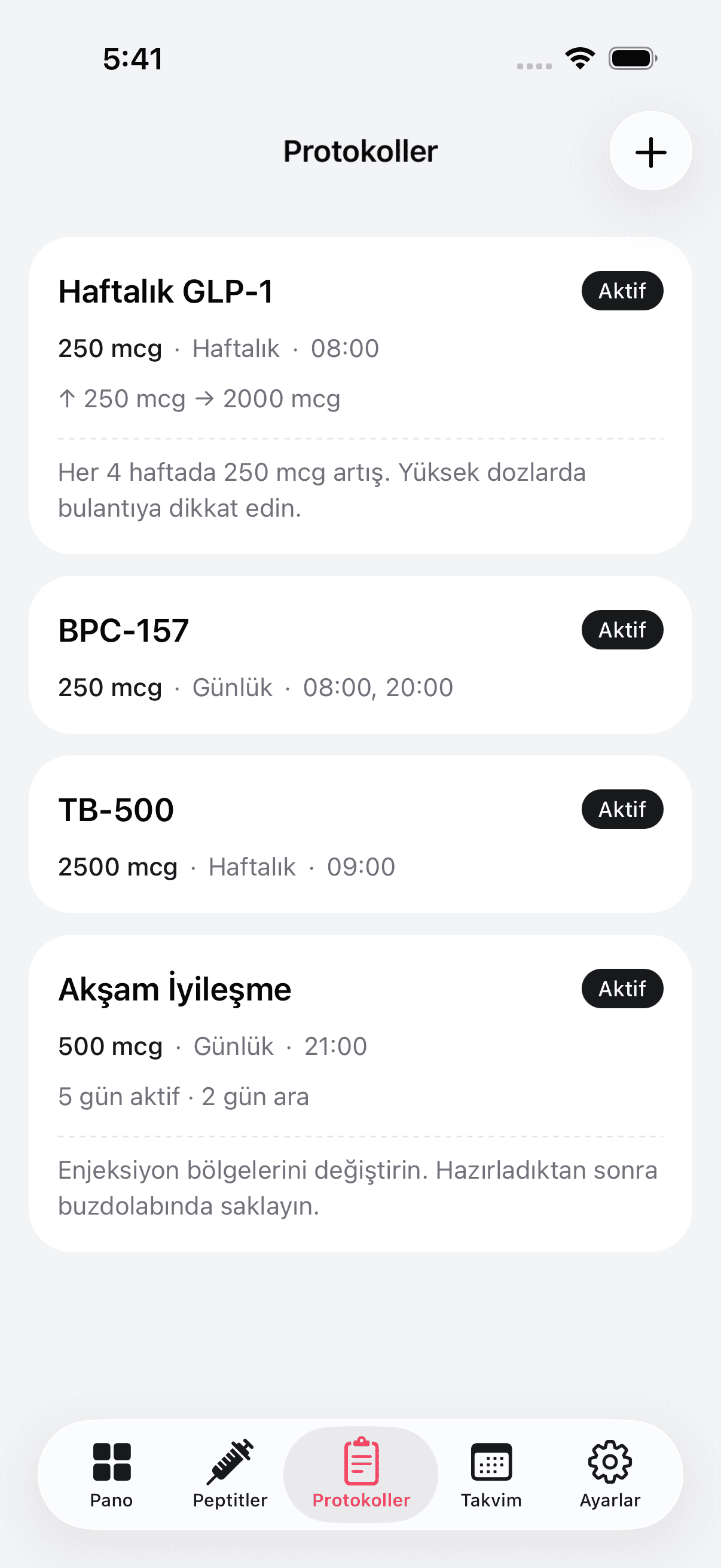 Protocol builder with tapering and cycling options