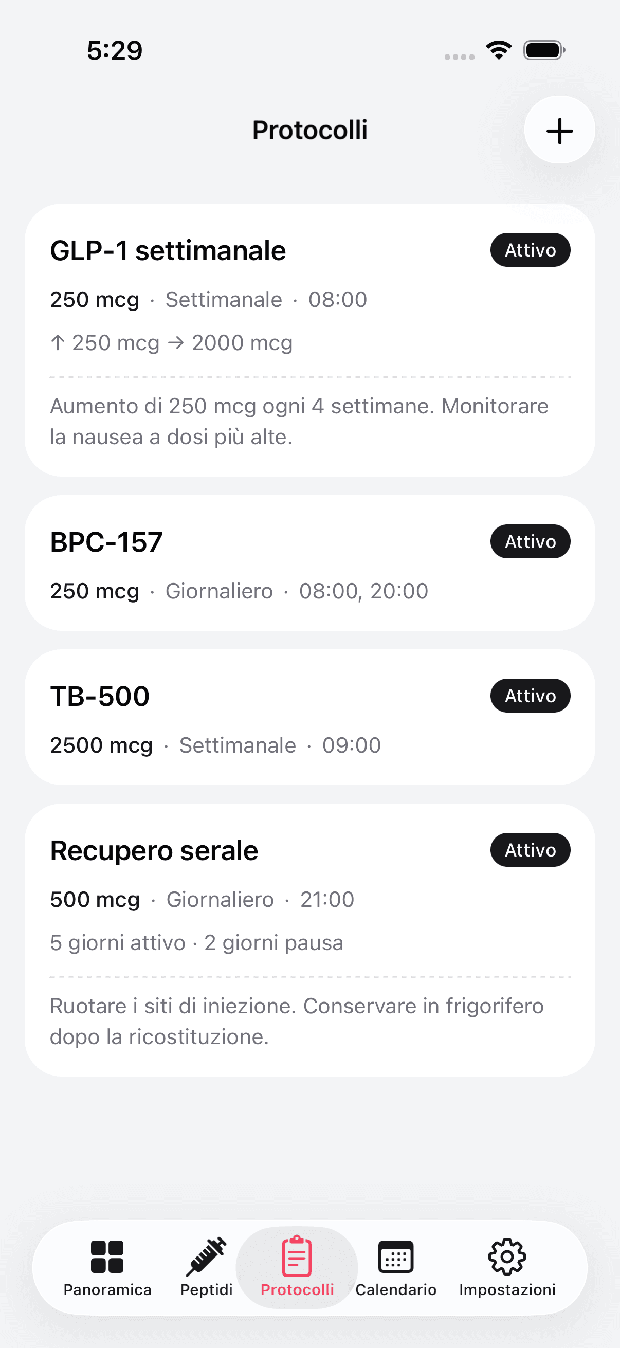 Protocol builder with tapering and cycling options