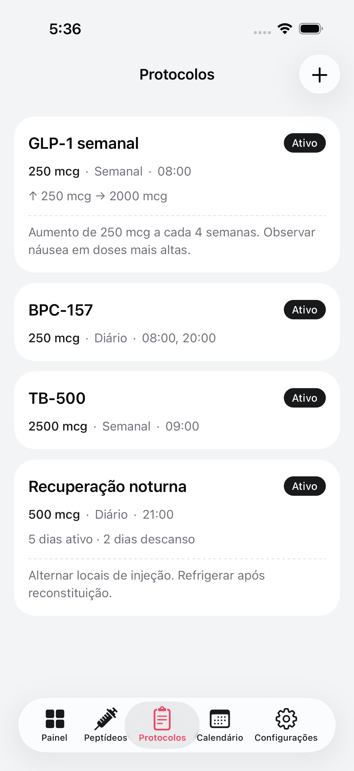 Protocol builder with tapering and cycling options